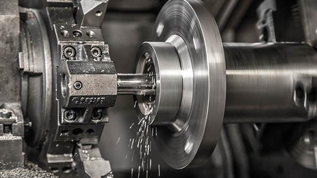Metal being machined